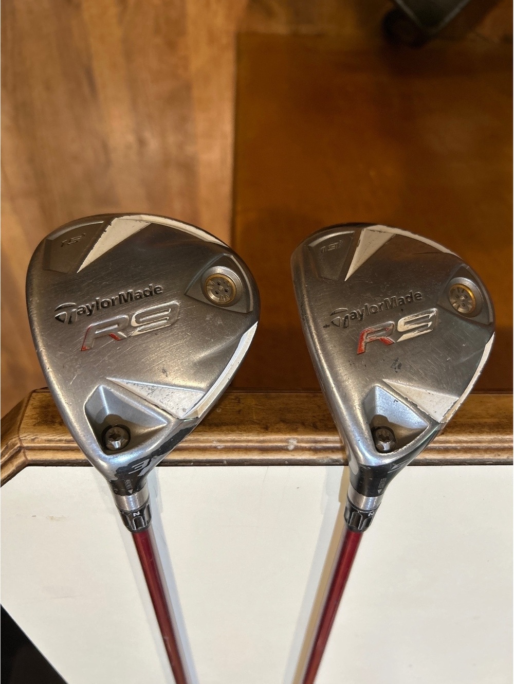 TaylorMade R9 Lefthand 3 and 5 Wood Golf Clubs with Fujikura Motore 70 Shafts
